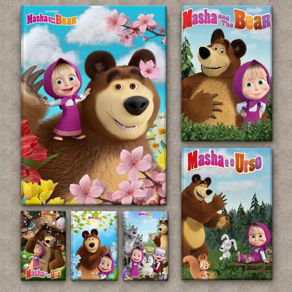 Canvas Wrap Ready - Affiche encadrée de Masha et l'ours,