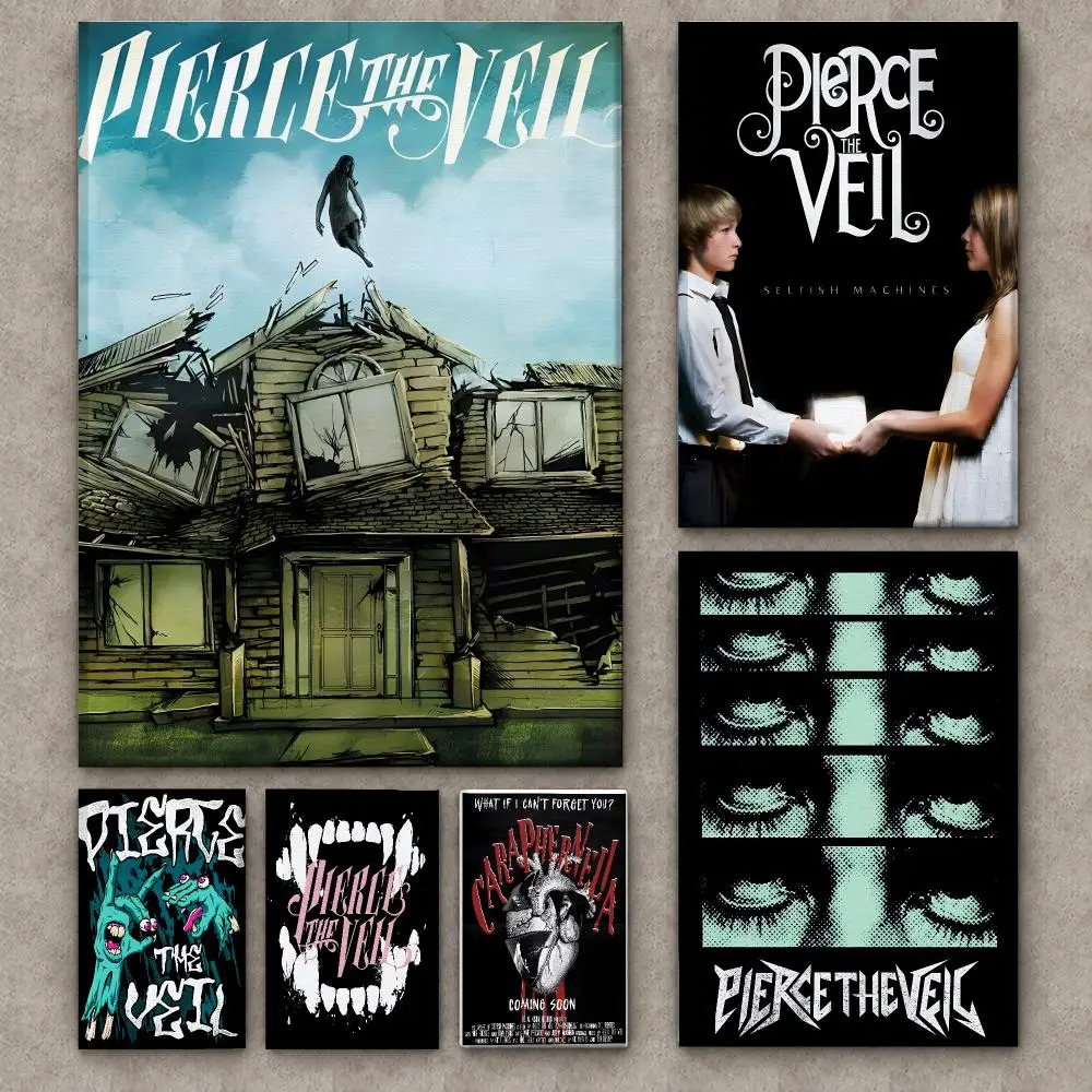Canvas Wrap Ready - Tableau P-Pierce The Veil, peinture calligraphique,
