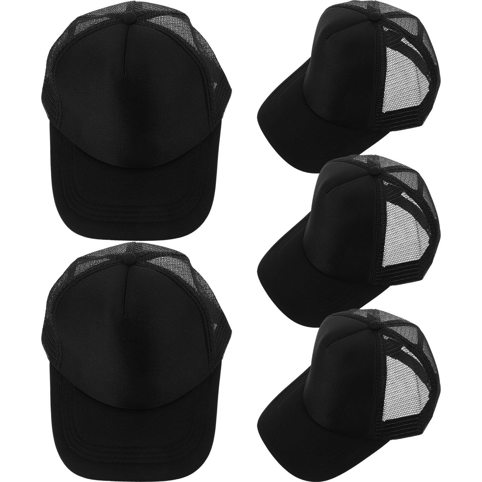 Hat Sublimation Blank - 5 casquettes de baseball en maille