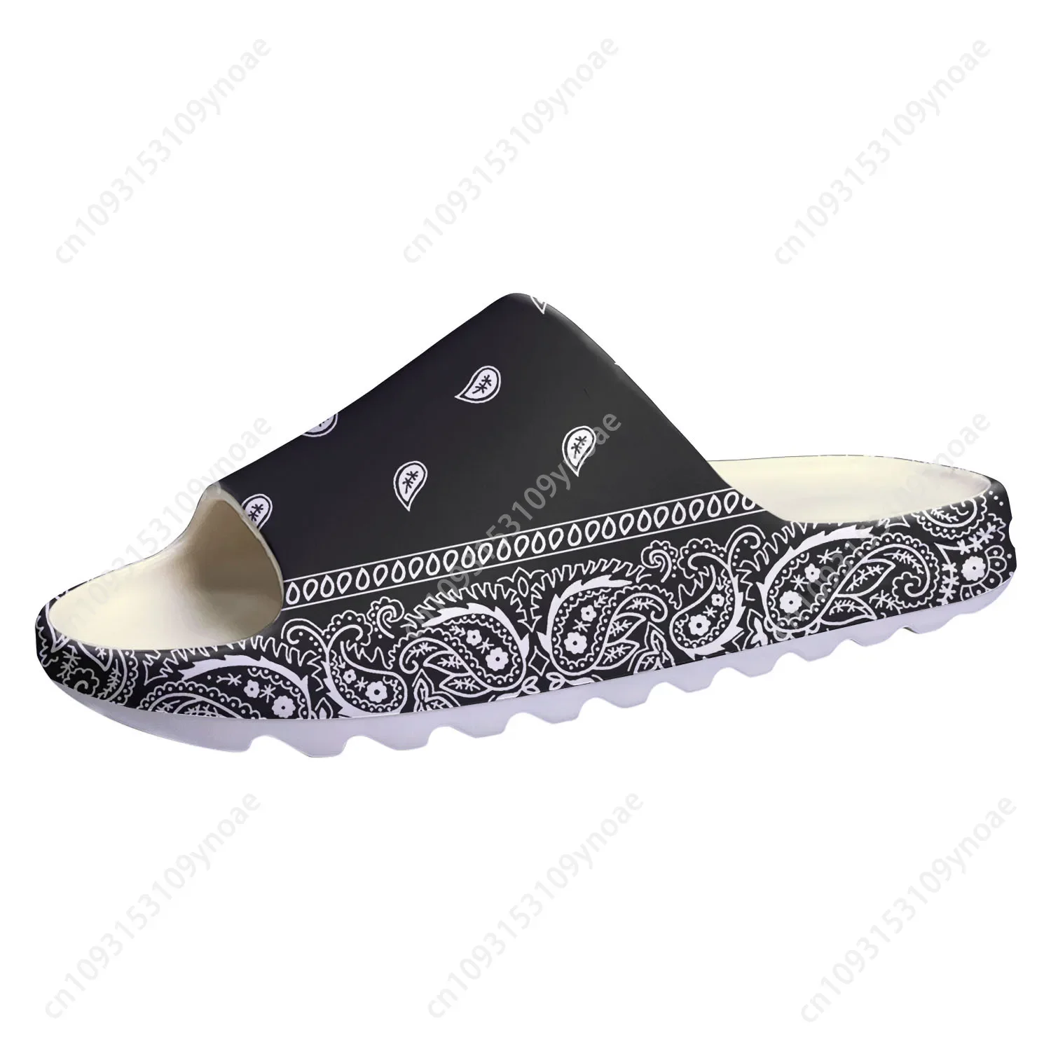 Bandana Blank White - Bandana Paisley semelle souple Sllipers maison