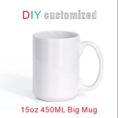 Sublimation Mug White - Grande tasse en céramique personnalisée bricolage,