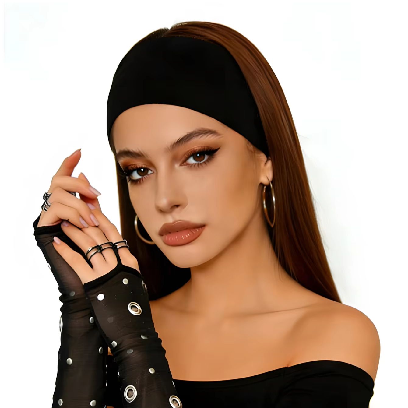 1 bandeau triangulaire noir et - Bandana Blank White avis et prix
